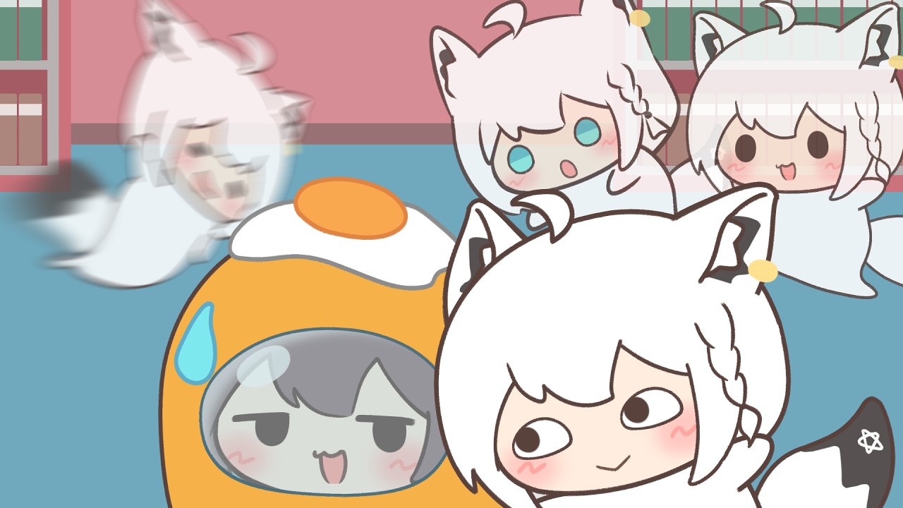 【手描き】騒がしい狐の霊に取り憑かれてしまった夏色まつり【白上フブキ/夏色まつり/ホロライブ】