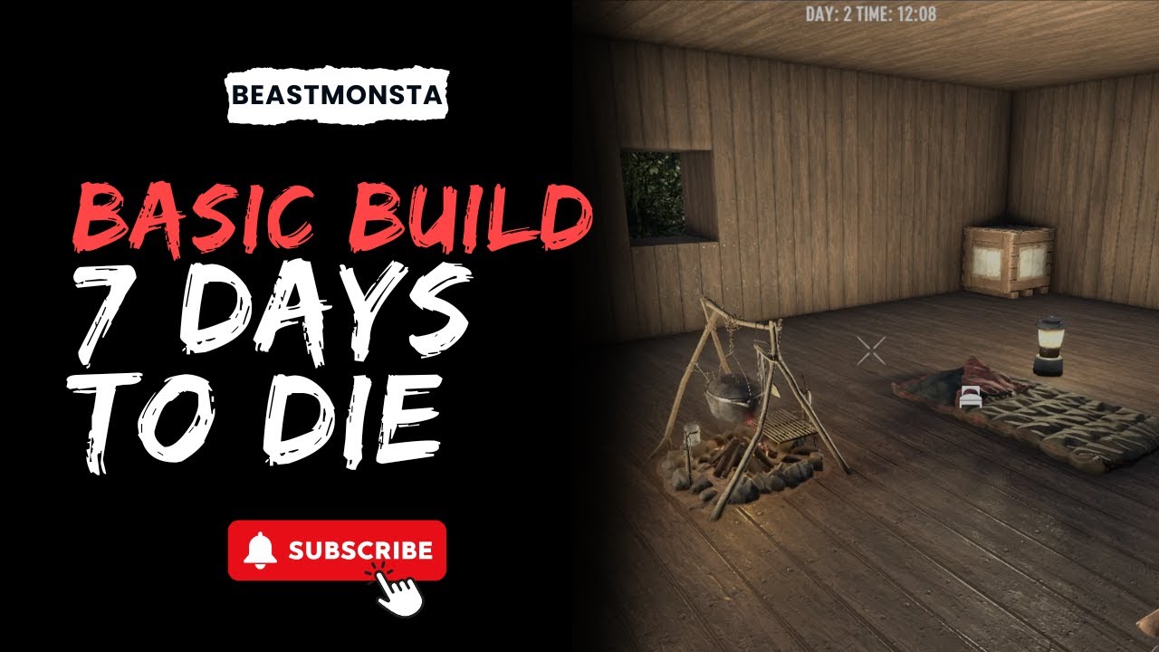BUILD WITH ME!! | 7 Days to Die Basic Base Build (No Commentary)
