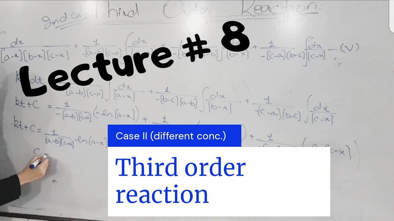 1.8 Third order reaction with different initial concentration || second case of third order reaction