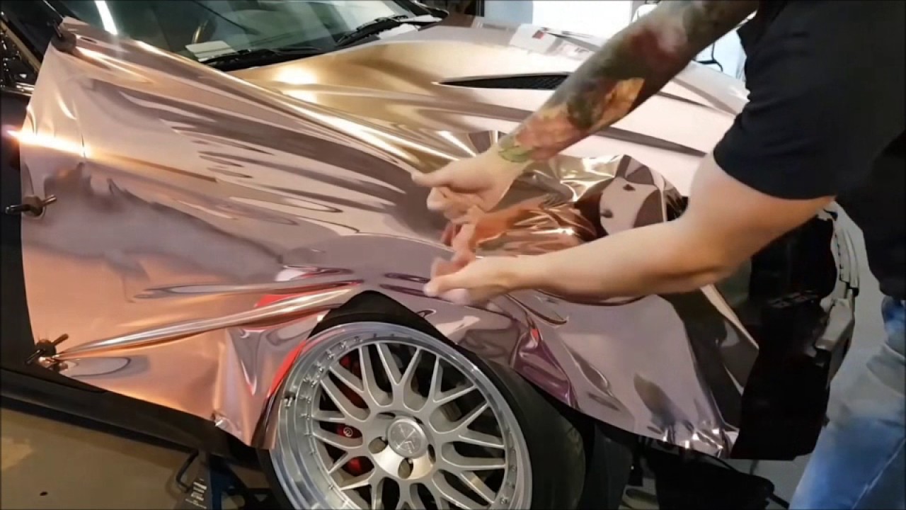 ROSE GOLD CHROME  Detailed info on how to wrap your fender  How to wrap your car  By @CKWRAPS