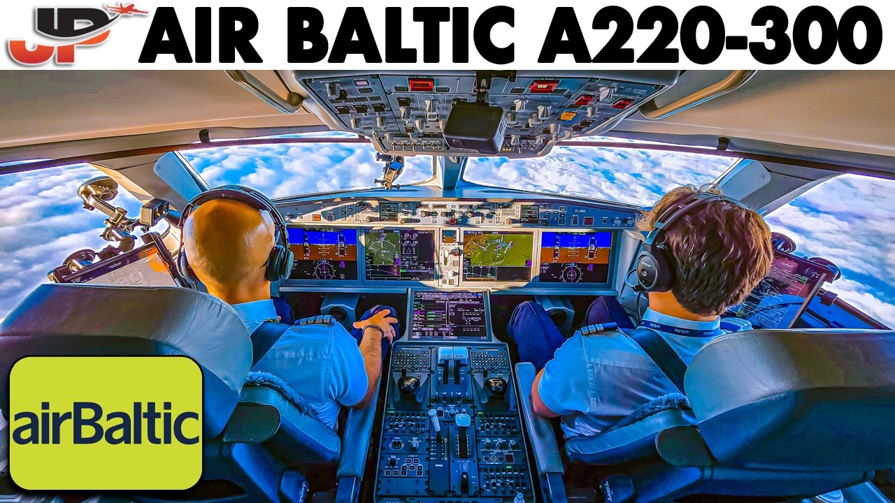 Munich Cockpit Flight on Air Baltic Airbus A220