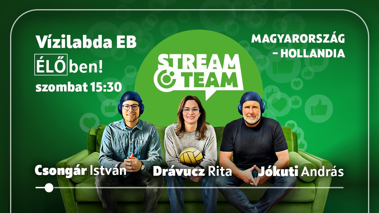 Magyarország-Hollandia | Szombat 15.30 | Drávucz Ritával | OTP StreamTeam ÉLŐ | Női vízilabda Eb
