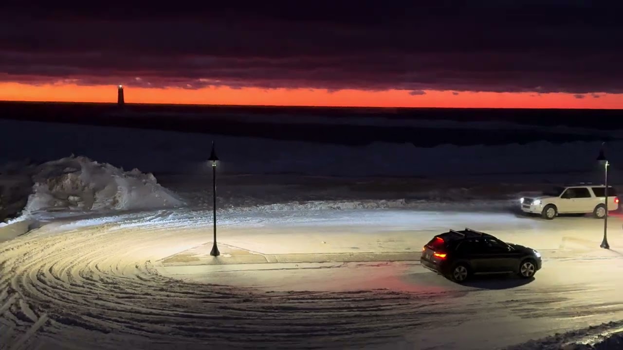 Freezing Day | Lake Michigan Magic ❄️🌅