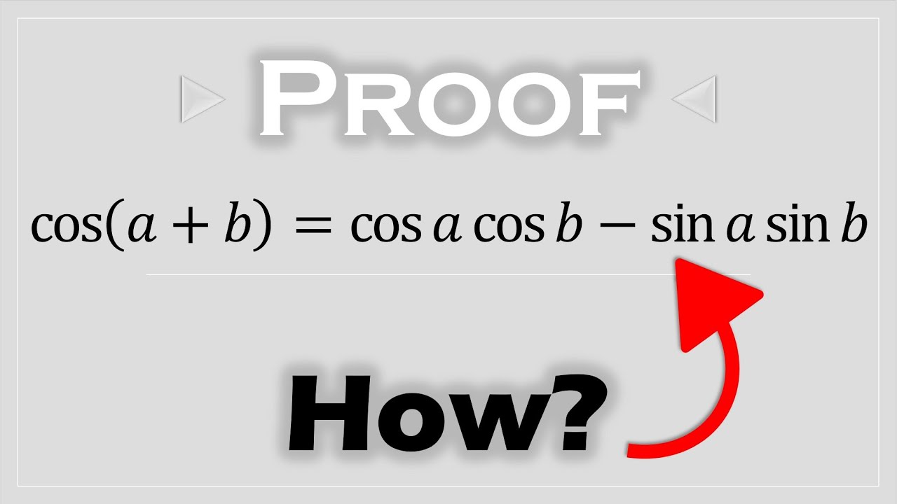 cos(a+b) = cos(a)cos(b) - sin(a)sin(b) Доказательство
