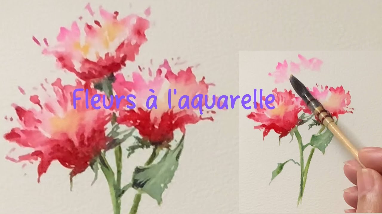 Comment peindre des fleurs à l'aquarelle facilement. 