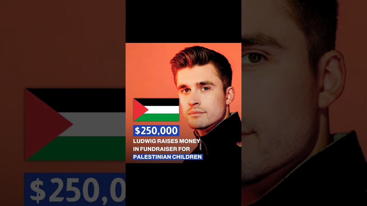 LUDWIG donate money for Palestinian children 😊😊#shortsfeed #youtubeshorts