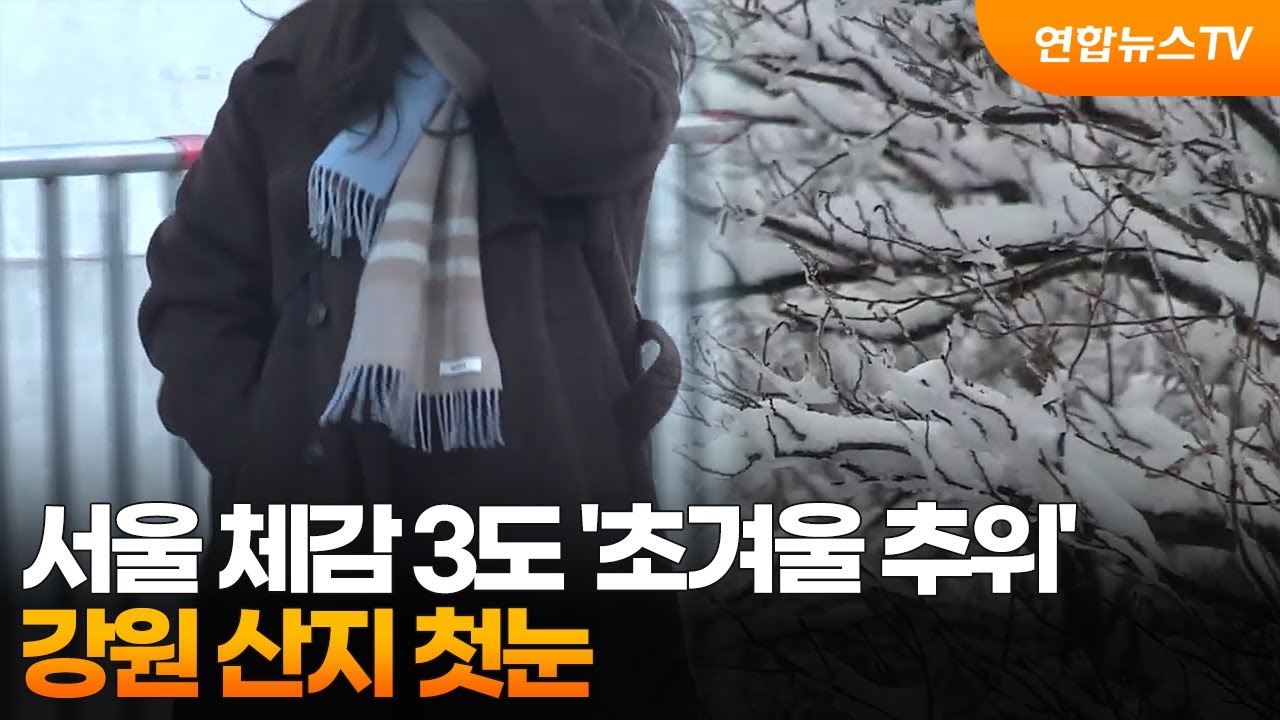 [뉴스초점] 서울 체감 3도 '초겨울 추위'…강원 산지 첫눈 / 연합뉴스TV (YonhapnewsTV)