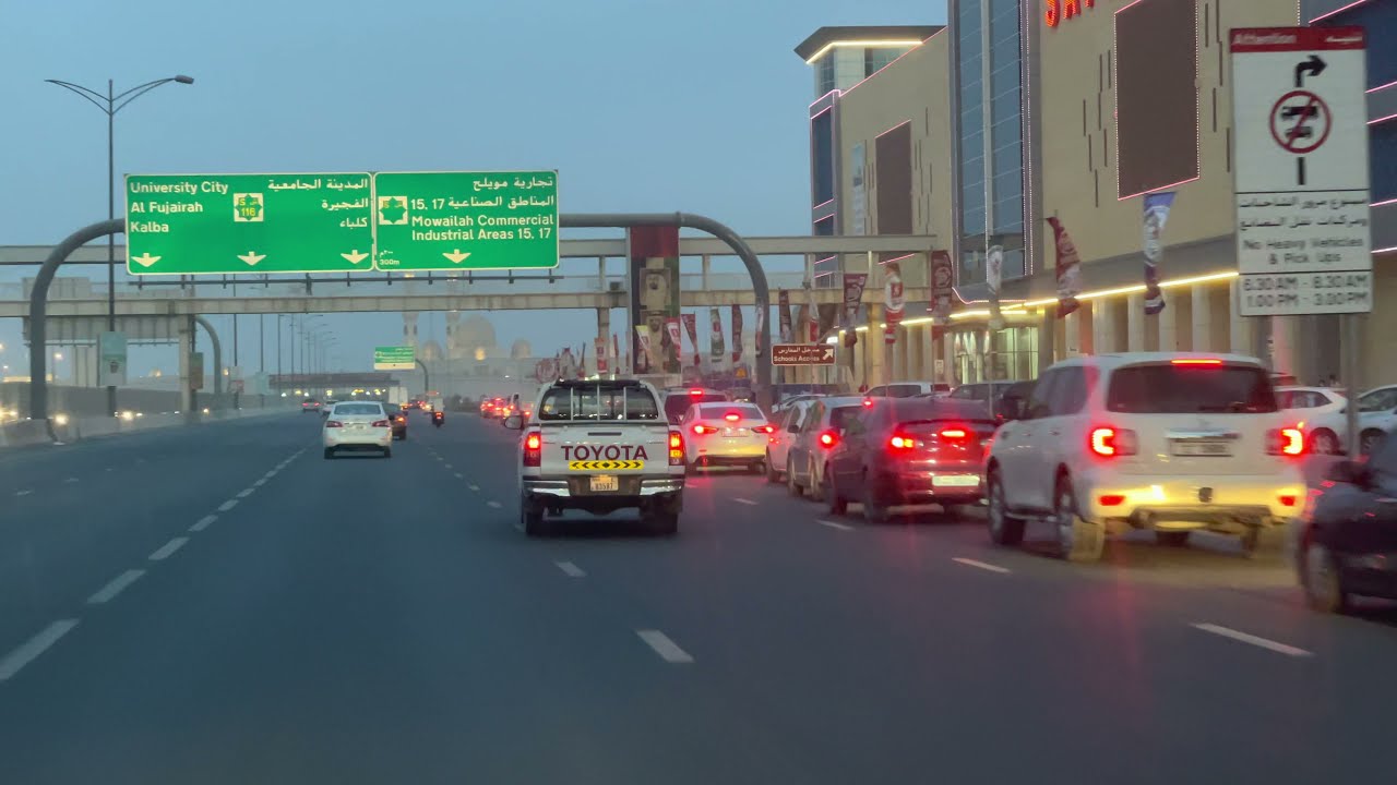 Driving on roads Sajaa industrial area and Al Dhaid road Sharjah UAE 🇦🇪