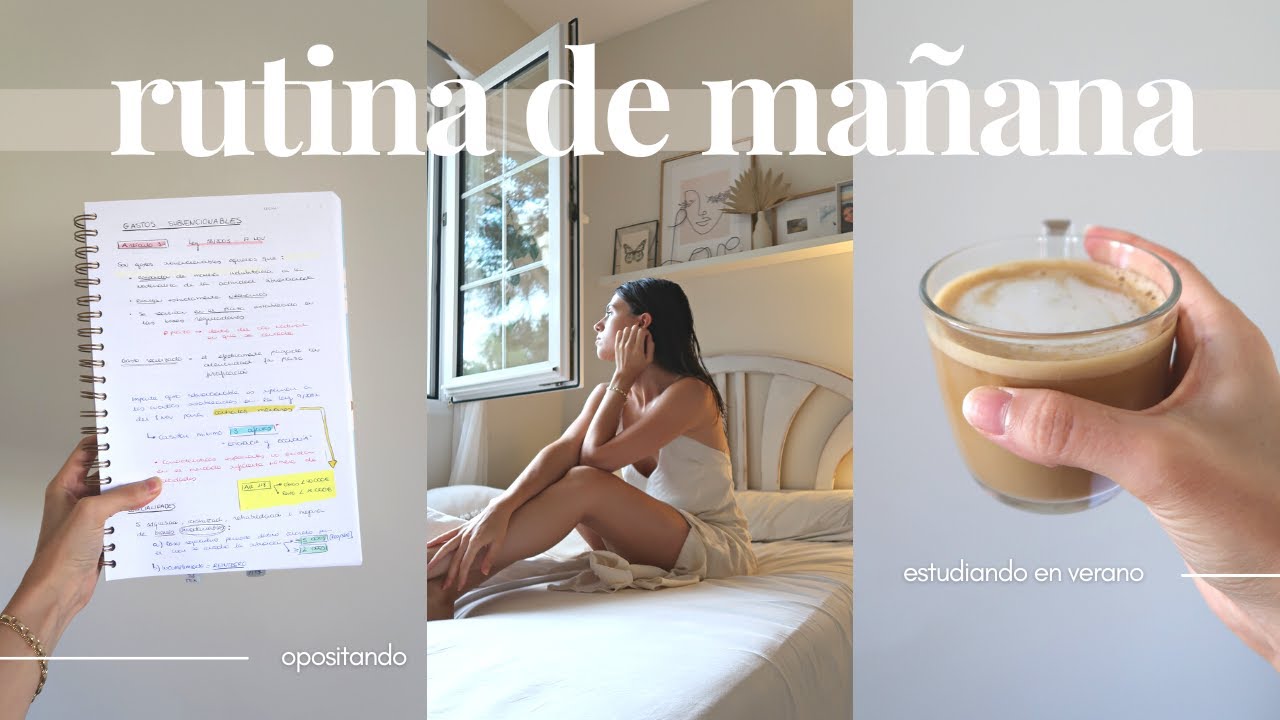 RUTINA DE MAÑANA 7AM 🌞 para ESTUDIAR EN VERANO | +Organización de estudio para preparar oposiciones