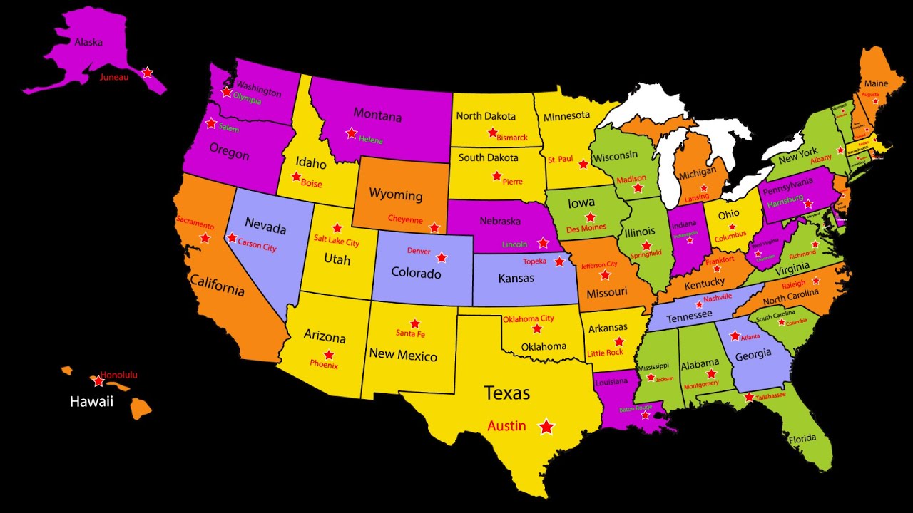 States and Capitals memorization for procrastinators.