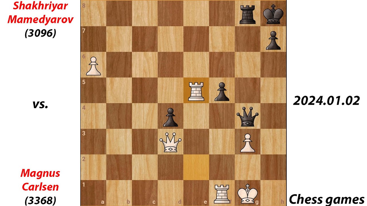 Shakhriyar Mamedyarov vs. Magnus Carlsen | 2024.01.02 | Chess games