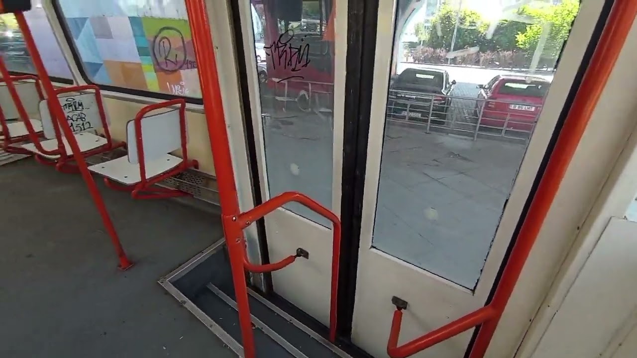 URAC V3A-93 #215 tram review in Bucharest. Romania. STB Bucharest public transportation system