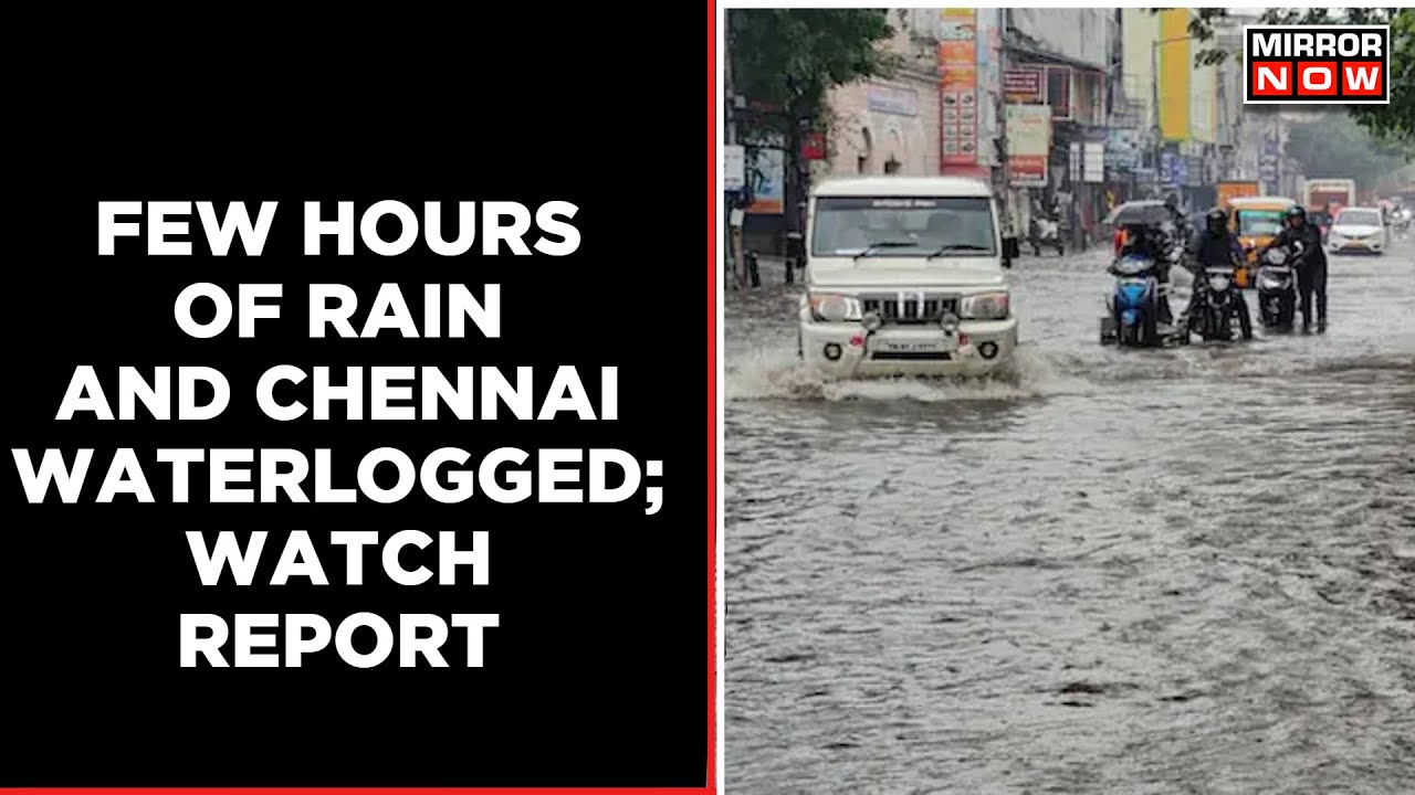 Water Logging in Several Parts of Chennai, Vehicles seen wading through water