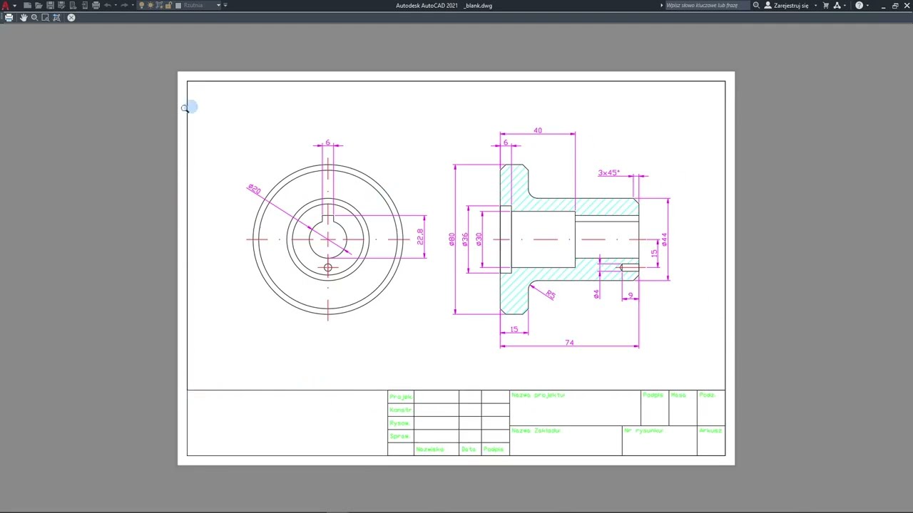 Kurs AutoCAD - Szybki Start | Lekcja 25 | Wydruk projektu