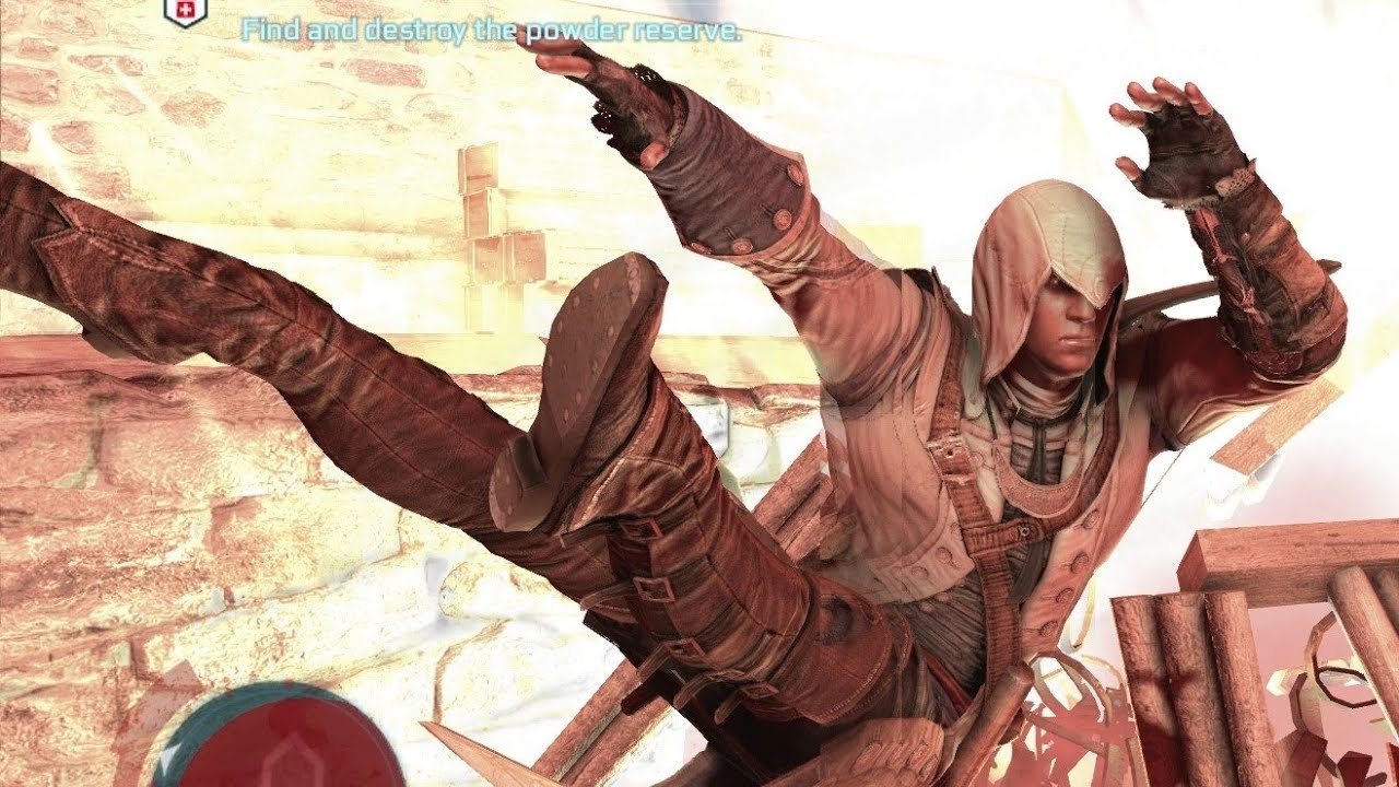 Connor learns to fly!  Assassin's Creed 3 Funny Silly Crazy Stuff 16