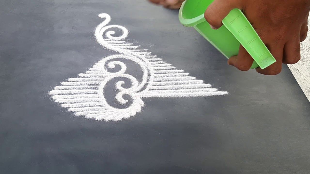 Galicha rangoli design | level 1 | creative rangoli design | innovative free hand rangoli design