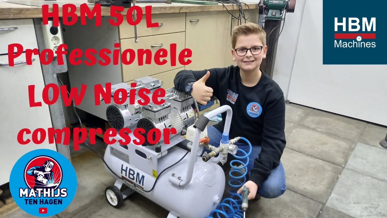 HBM 50 Liter Professionele Low Noise Compressor