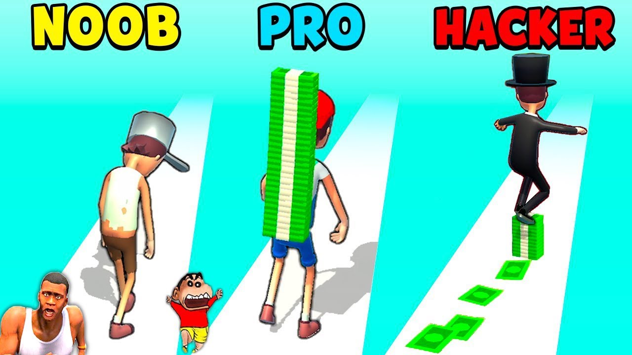 NOOB vs PRO vs HACKER in MILLIONAIRE RUN with SHINCHAN and CHOP | AMAAN-T
