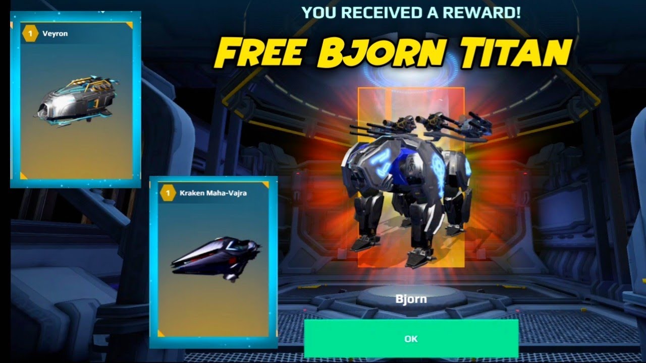 I got Bjorn Titan Free || War Robot Gold Chest Opening #gaming #warrobots 