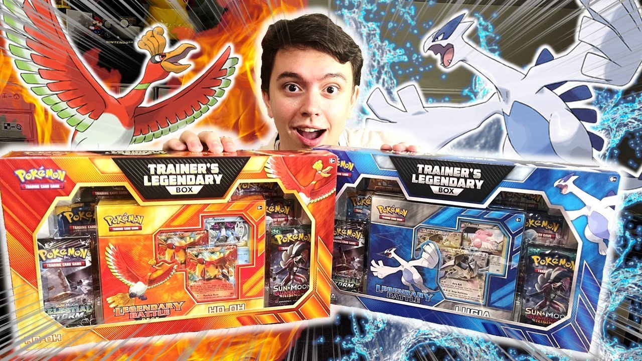 Who Would Win, HO-OH vs LUGIA? Pokemon TCG Trainer's Legendary Box Deck Battle!