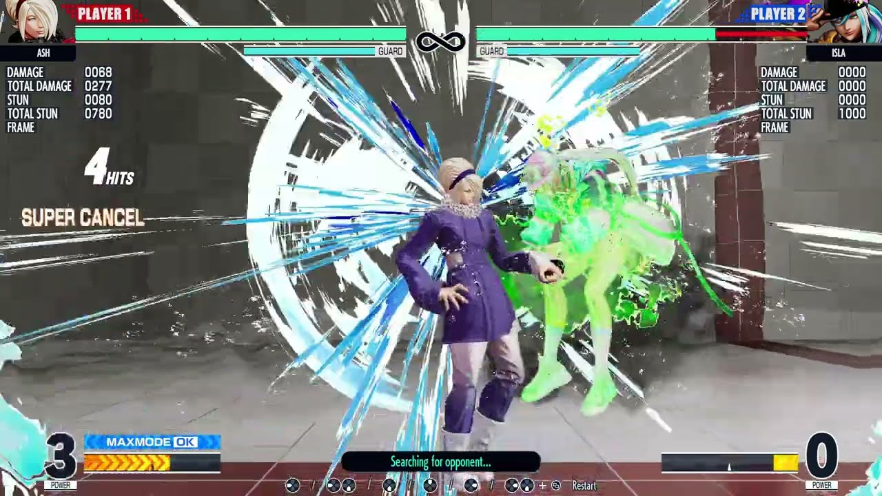 KOFXV Ash-Crimson 100% Practical Basic Combos