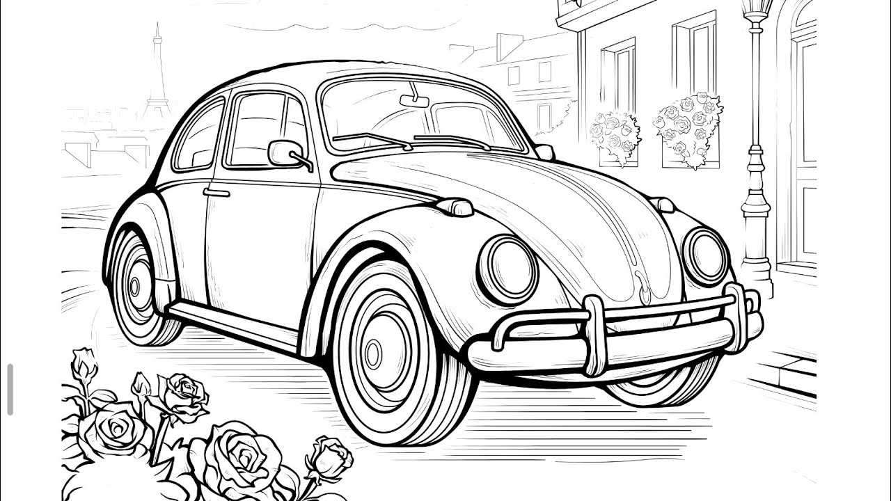 Retro Among Flowers – Classic Beetle