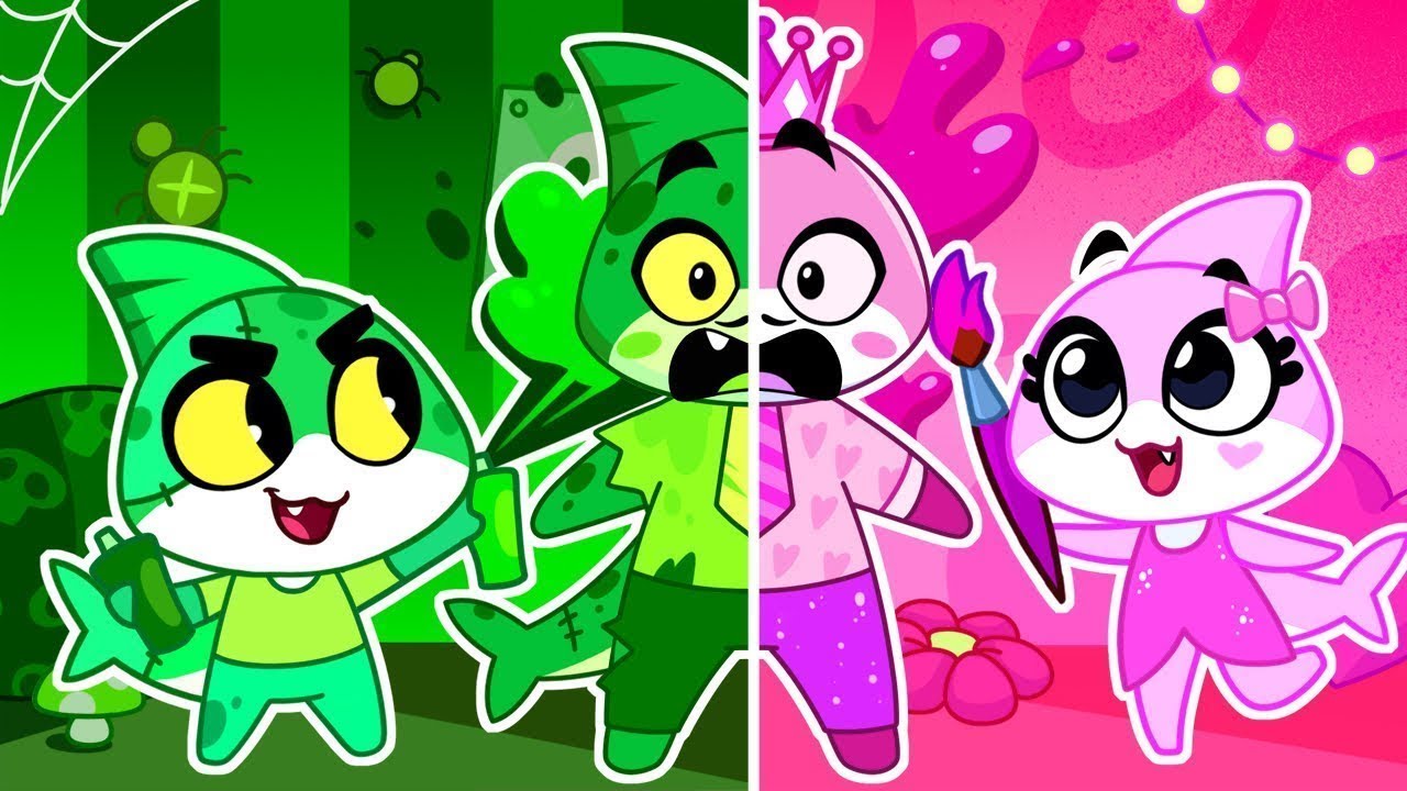 Zombie or Princess? Green or Pink? Don't Fight, Baby! All Colors Are Cool | Finny Cartoons For Kids