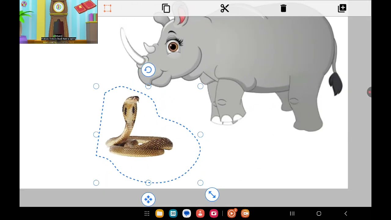 hickory dickory dock gorilla mouse zebra horse cow rhinoceros snake buffalo