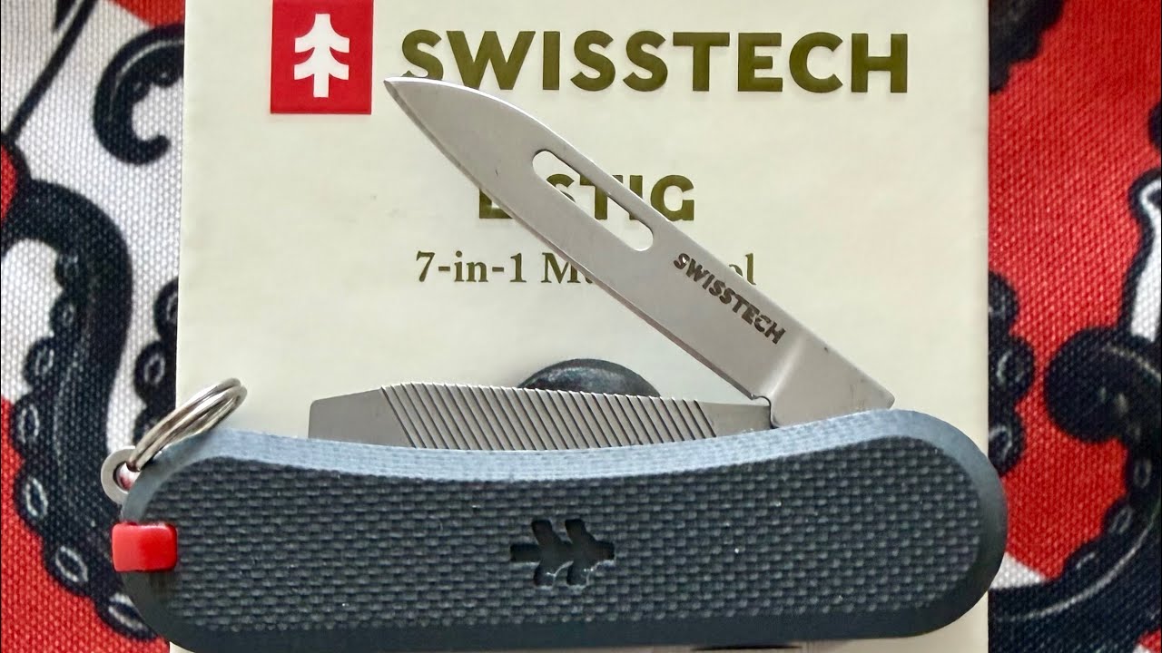 Swiss tech modelo Listig de 7 funciones apertura y comparación con Victorinox Classic #swisstech 