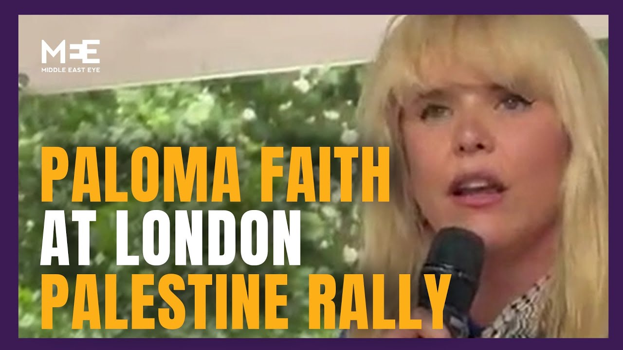 Paloma Faith gives impassioned speech at London’s pro-Palestine rally