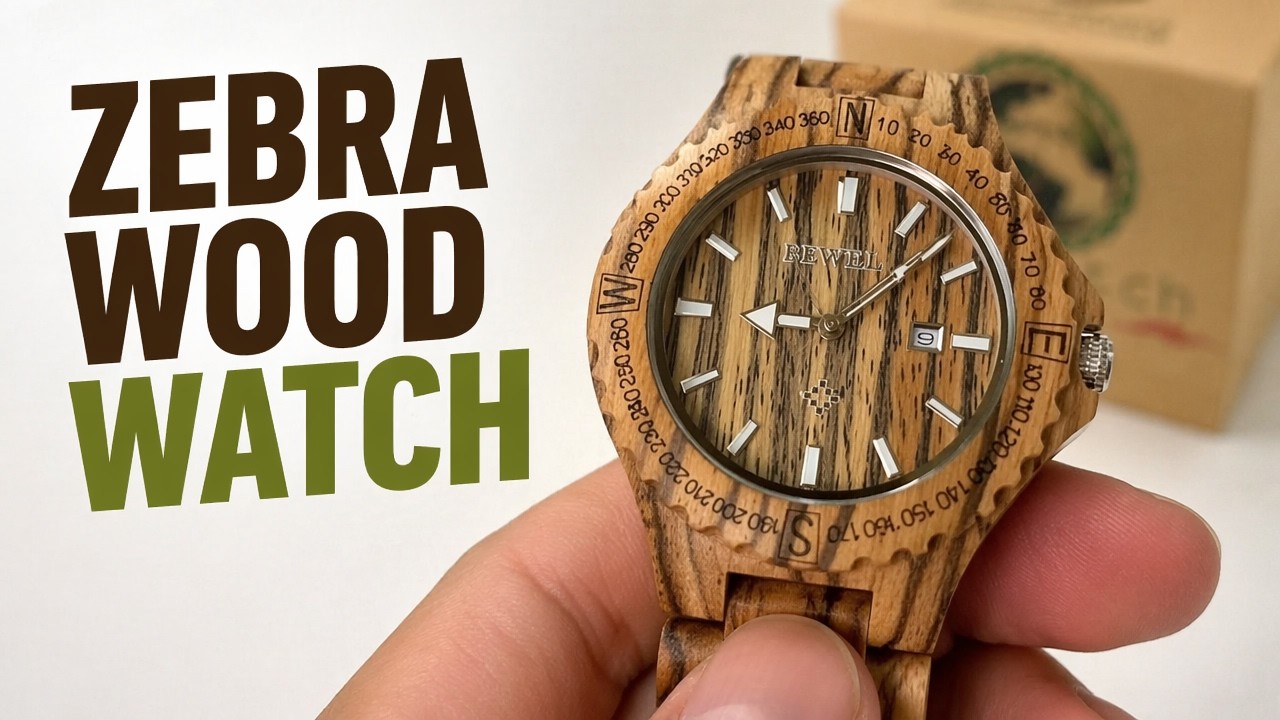 Zebra Wood Quartz Watch by BEWELL Review