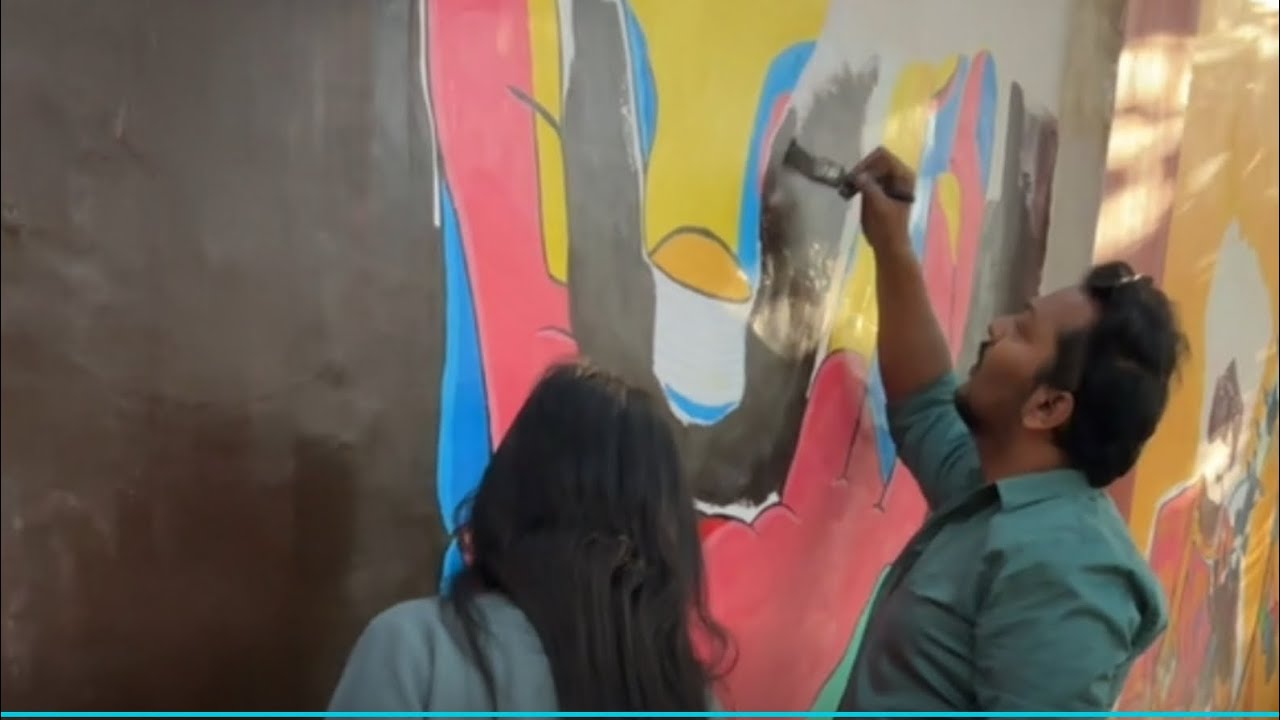 Aaj humne ki wall painting😍😍 #justmehekthings #viralvideo 