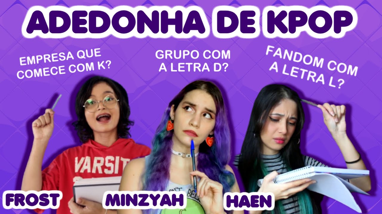 JOGANDO ADEDONHA DE KPOP 💜 STOP DE KPOP - com @FrostYouTube e @HaenDanceCover