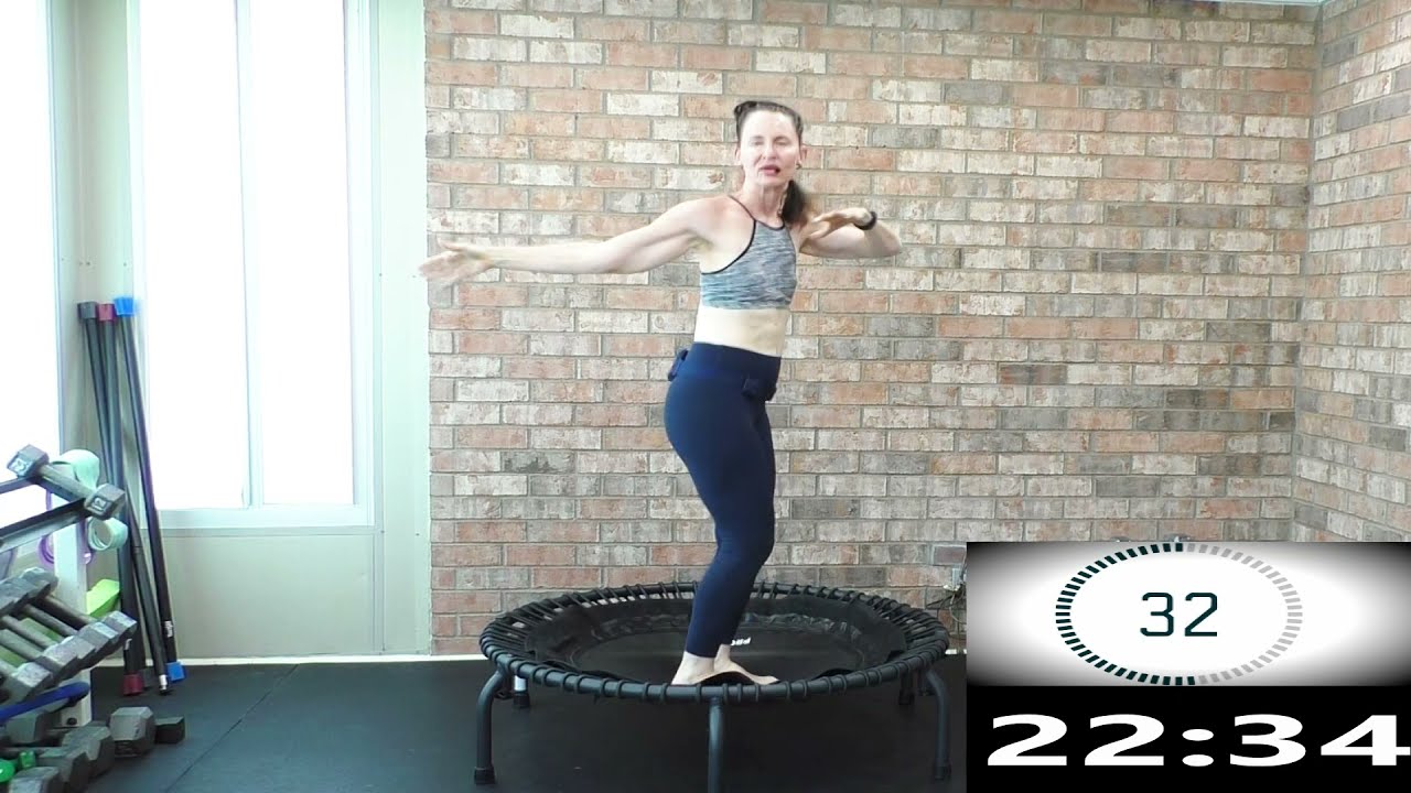 37-Min  Rebounding Mini Trampoline Workout | Rebounding Cardio HIIT, Strength & Flexibility