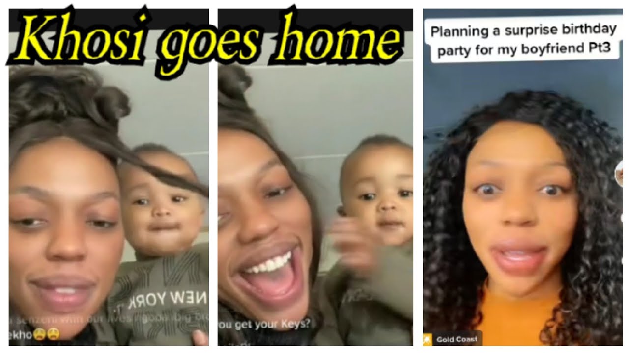 Khosi at home with her baby/Khosi suprise her boyfriend