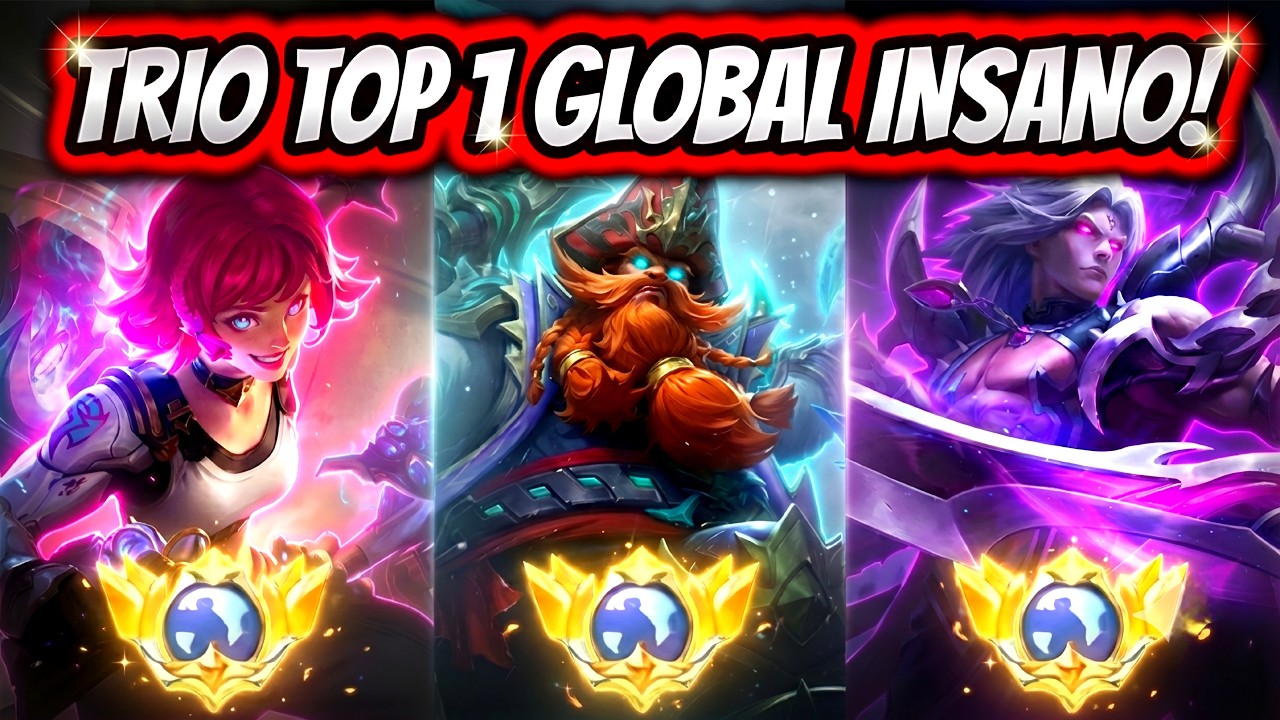 ¡EL MEJOR TRIO TOP 1 GLOBAL DEL MUNDO DESTROZA EN RANK! | MOBILE LEGENDS
