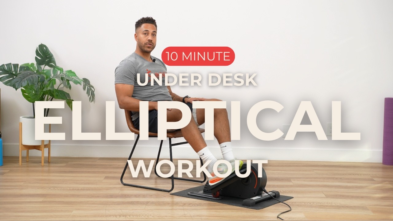 10 Minute Under Desk Elliptical Cardio | Boost Energy & Circulation