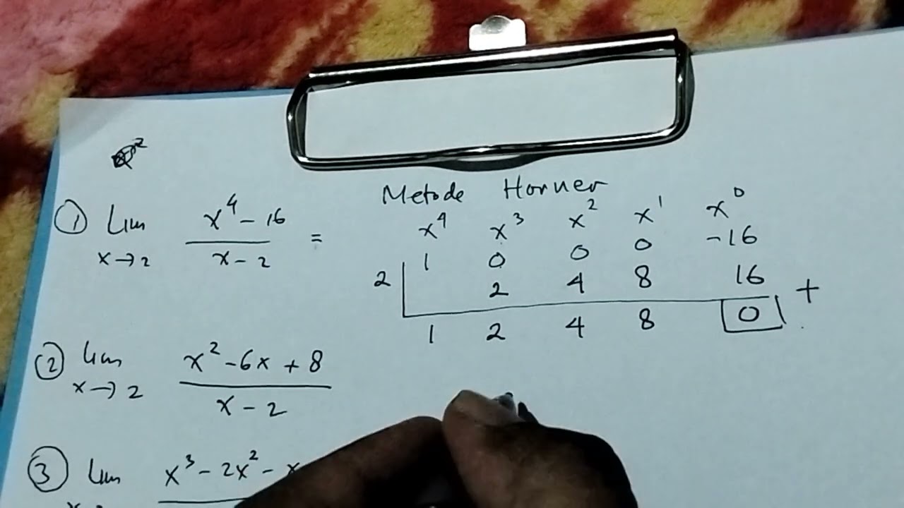 Penyelesaian limit dengan menggunakan metode Horner...
