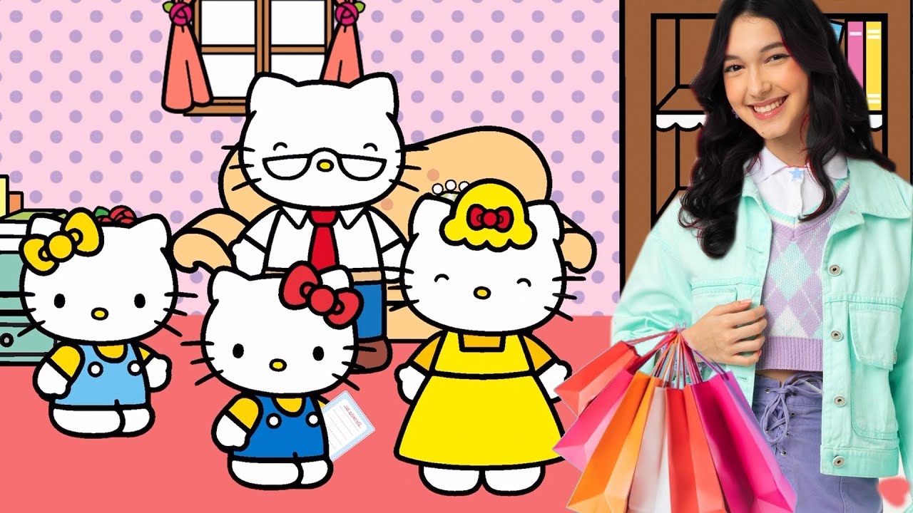 Fomos fazer compra para a Hello Kitty (Hello Kit Supermarket) | Família Luluca