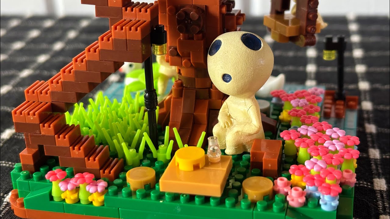Building the Cherry Blossom Tree House - Off-Brand Lego Set from Temu