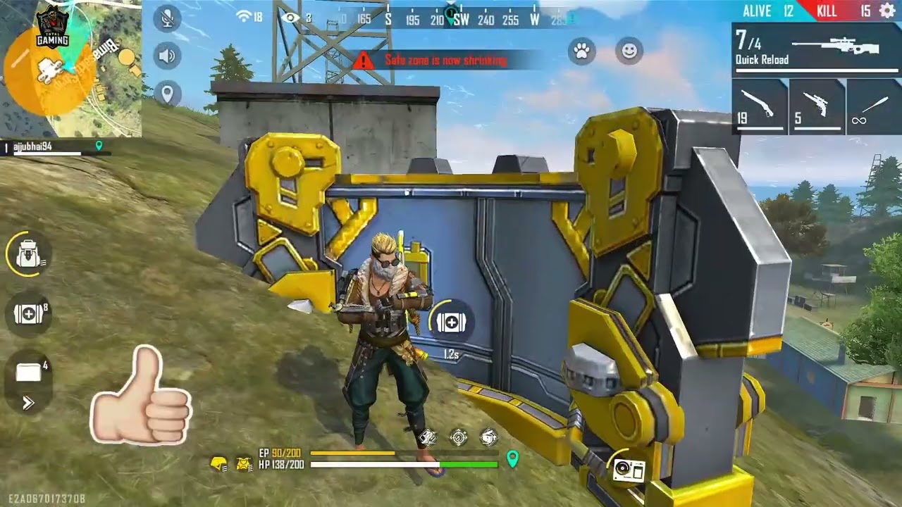Ajju bhai Unbeatable AWM solo vs squad || overconfident gameplay 🔥#freefire #garena 