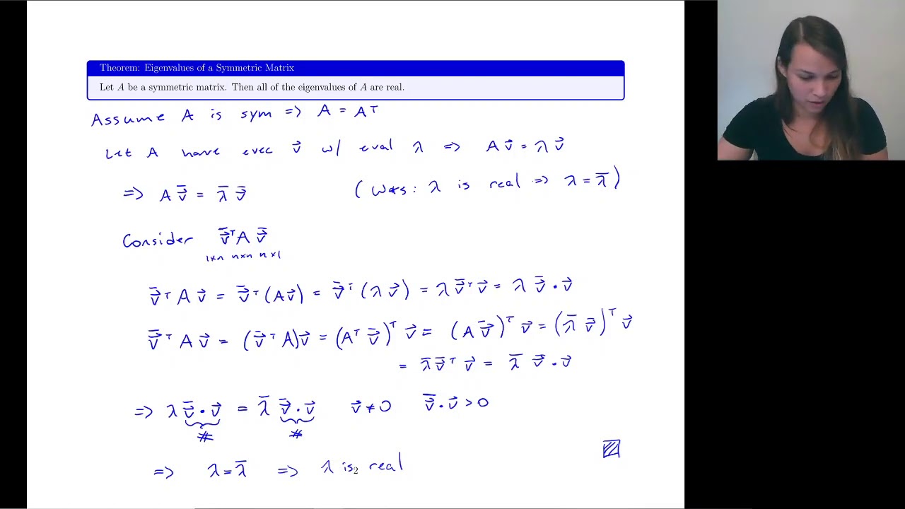 Lecture 7.1 - Diagonalization of Symmetric Matrices