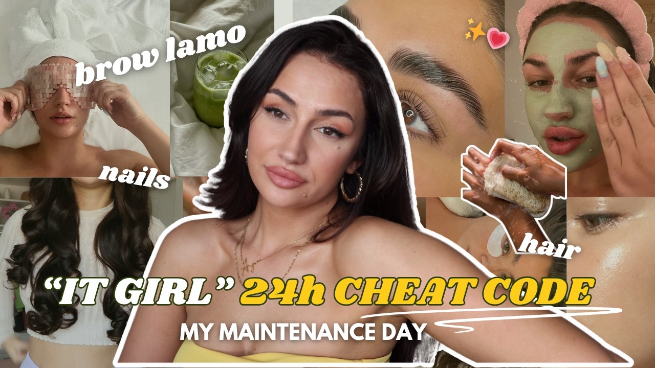 how I GLOW UP in 24 hours (hair, body, nails, brows + more!) 2025