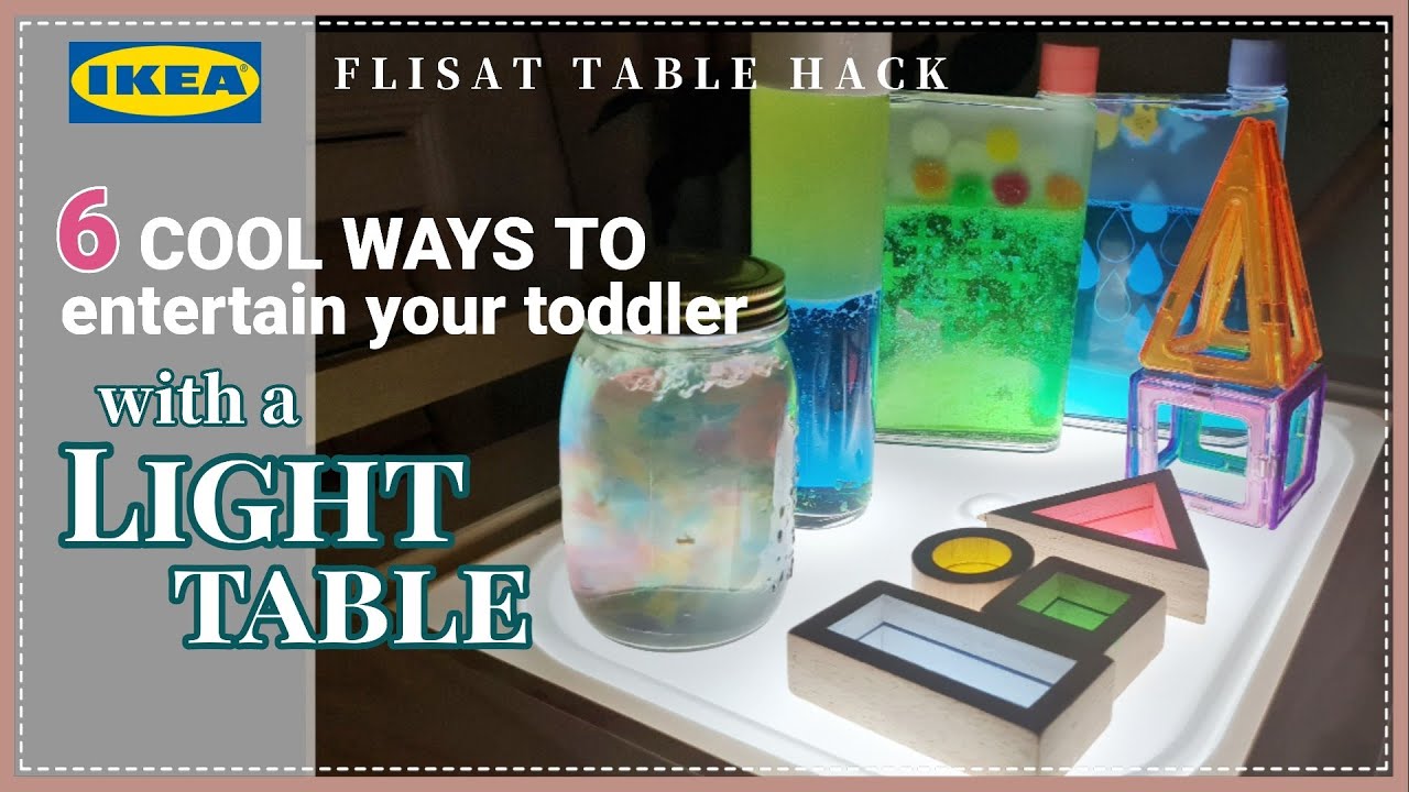 How to make a DIY Light Table for kids | 6 Sensory activities on light table for toddler