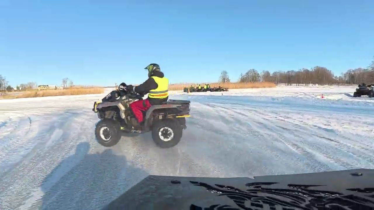ATV lenktynės ant ledo Voveriuose - ATV SUVALKIJA - Žydrūnas onboard