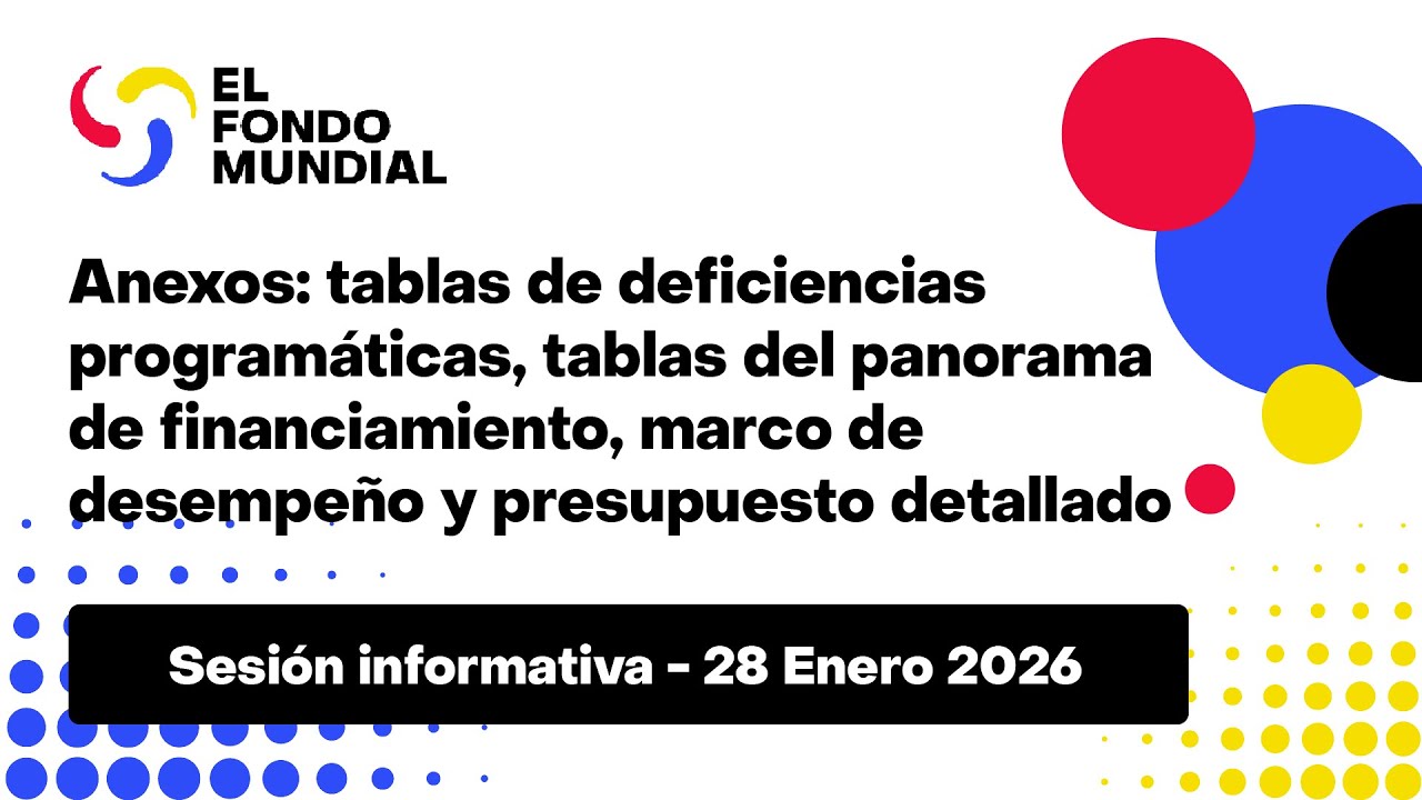 Anexos: deficiencias programáticas, panorama de financiamiento, marco de desempeño, presupuesto