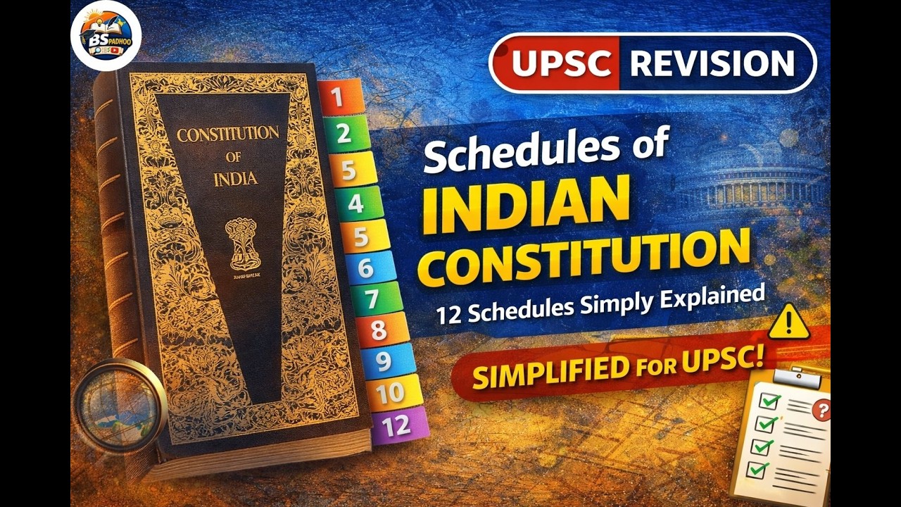Schedules of Indian Constitution Explained | Complete Revision | UPSC Polity#upscprelims #politics