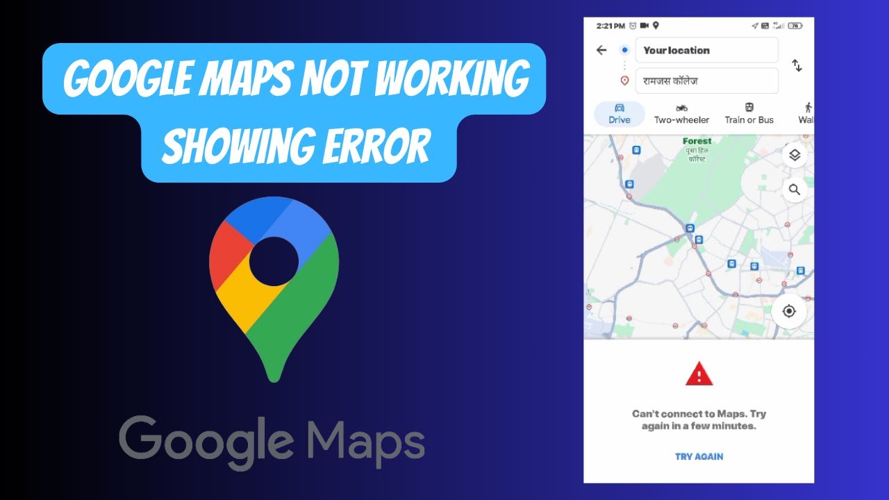 Google Maps Not Working Showing Error &ndash; &ldquo;Can&rsquo;t Find A Way There&rdquo; &ndash; &ldquo;Can&rsquo;t Connect To Maps.