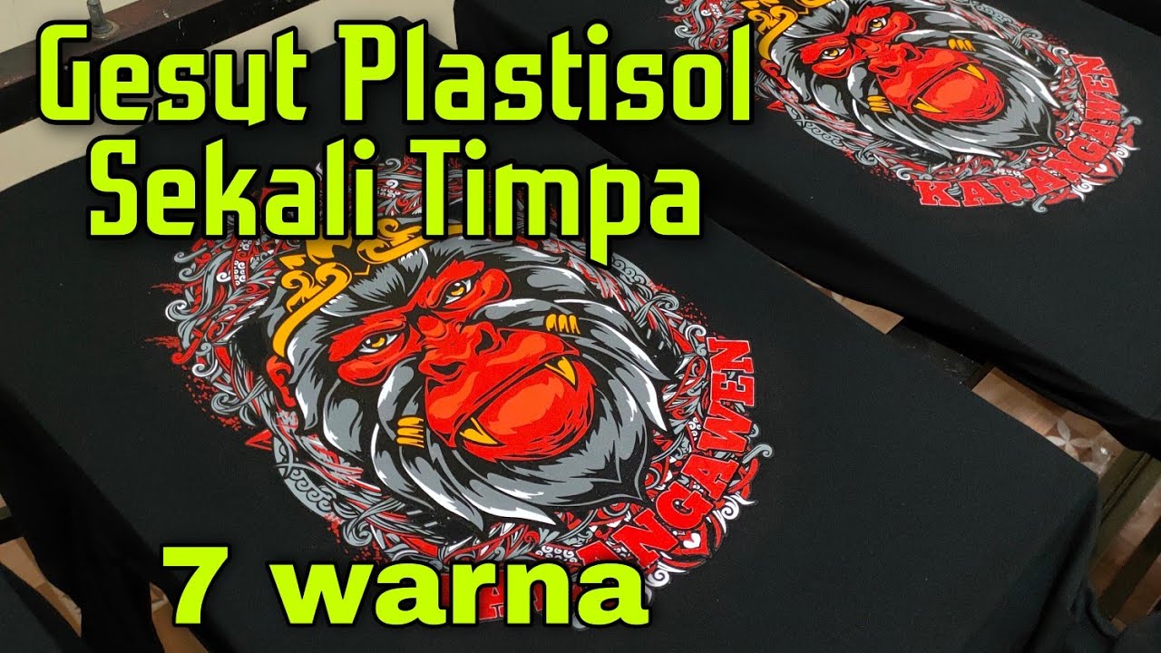 Tips Dan Trik Gesut Plastisol Sekali Timpa Solid || Screen Printing