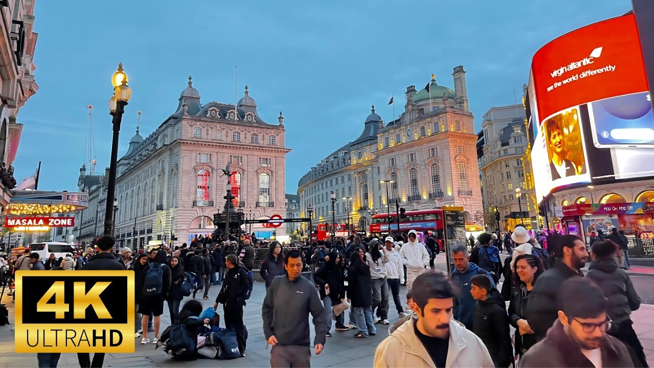LONDON CITY TOUR| LEICESTER SQUARE to OXFORD CIRCUS | NEW Walking Tour in Central London | [4K HD]